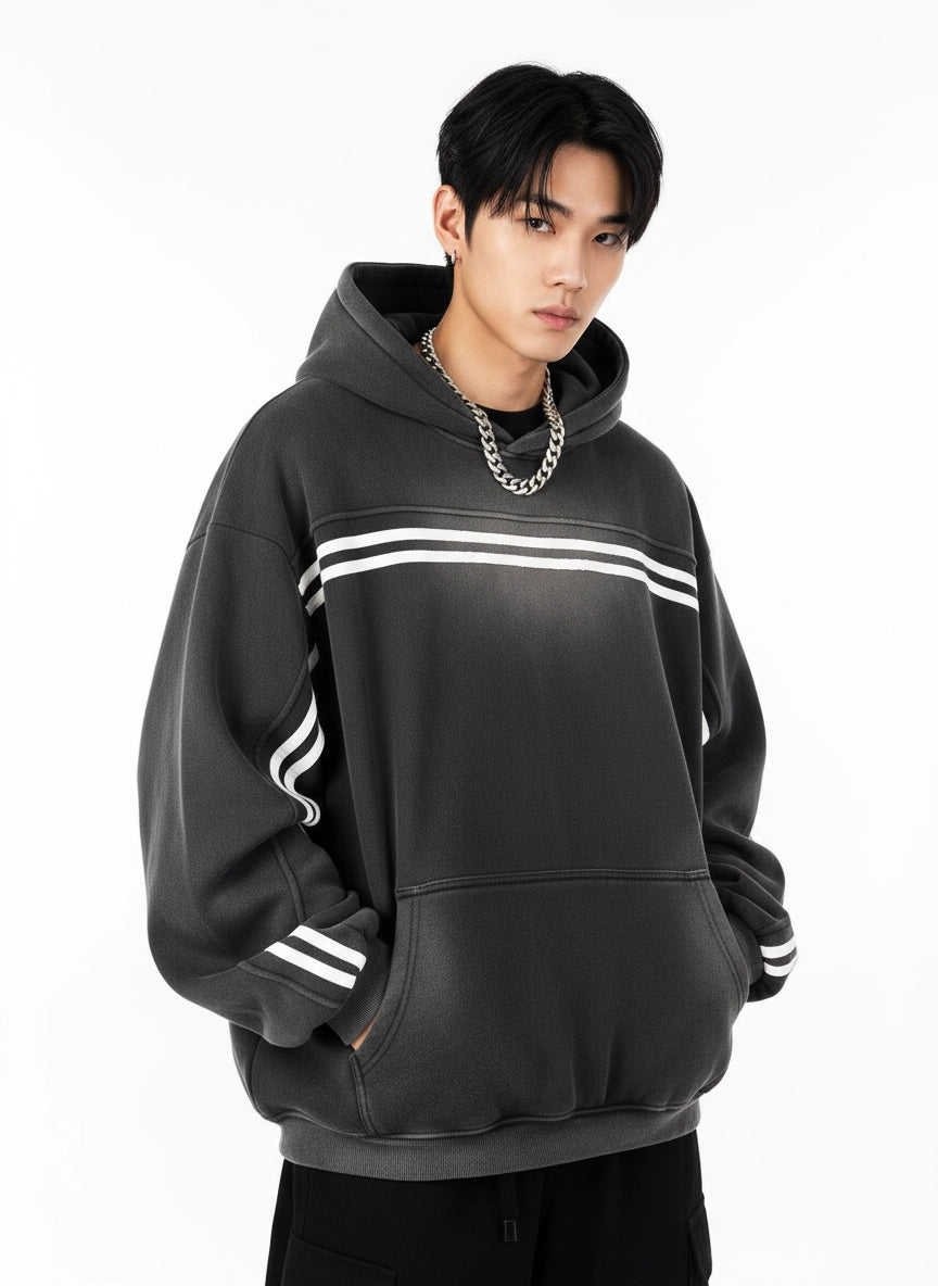 SUN FADE CONTRAST TAPE FLEECE HOODIE®