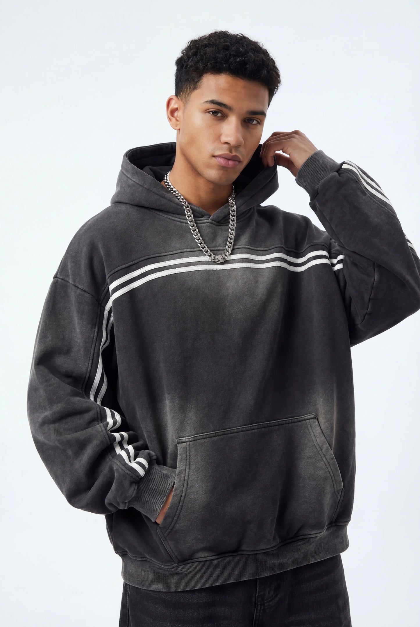 SUN FADE CONTRAST TAPE FLEECE HOODIE®