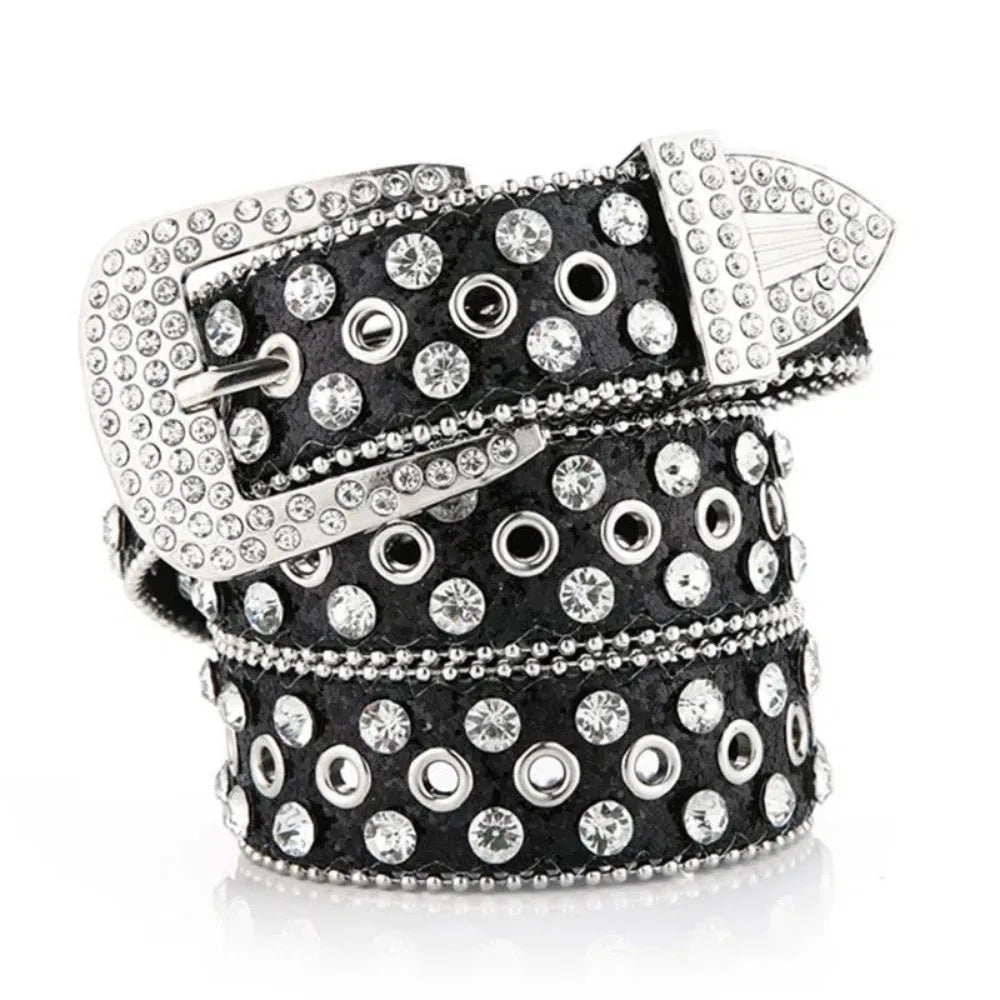 BLACK RHINESTONE BELT®