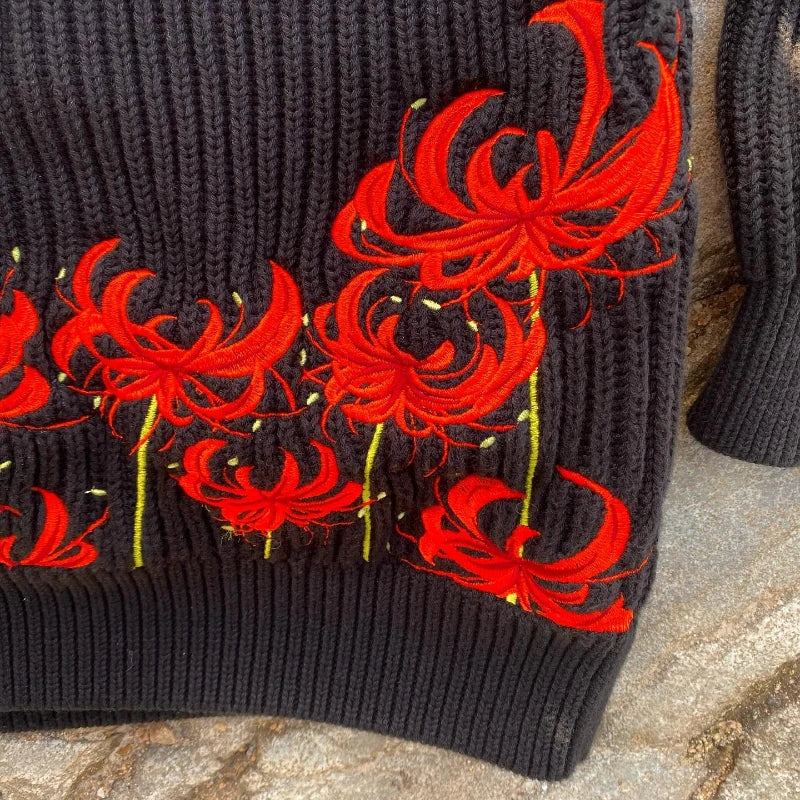 SPIDER LILY EMBROIDERY SWEATER®