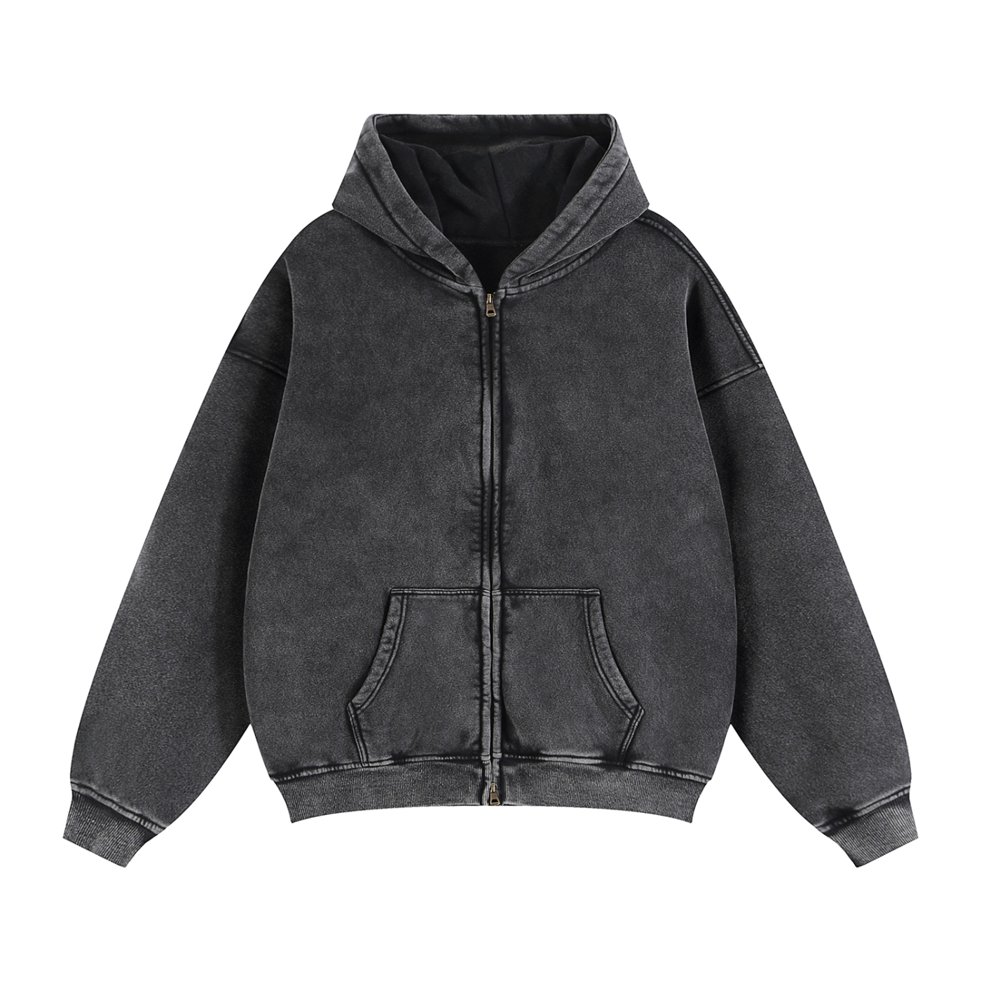 THICK BOXY ZIP-UP