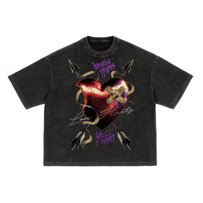 BROKEN HEARTS WASHED BOXY TEE®