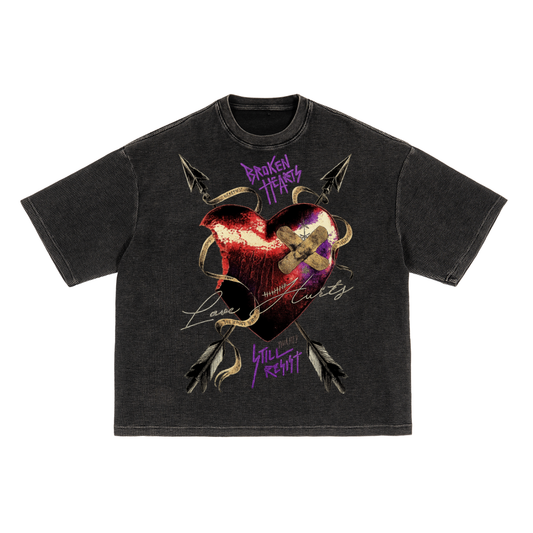 BROKEN HEARTS WASHED BOXY TEE®
