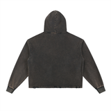 VINTAGE WASHED FRAYED-HEM HOODIE®