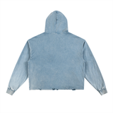 VINTAGE WASHED FRAYED-HEM HOODIE®