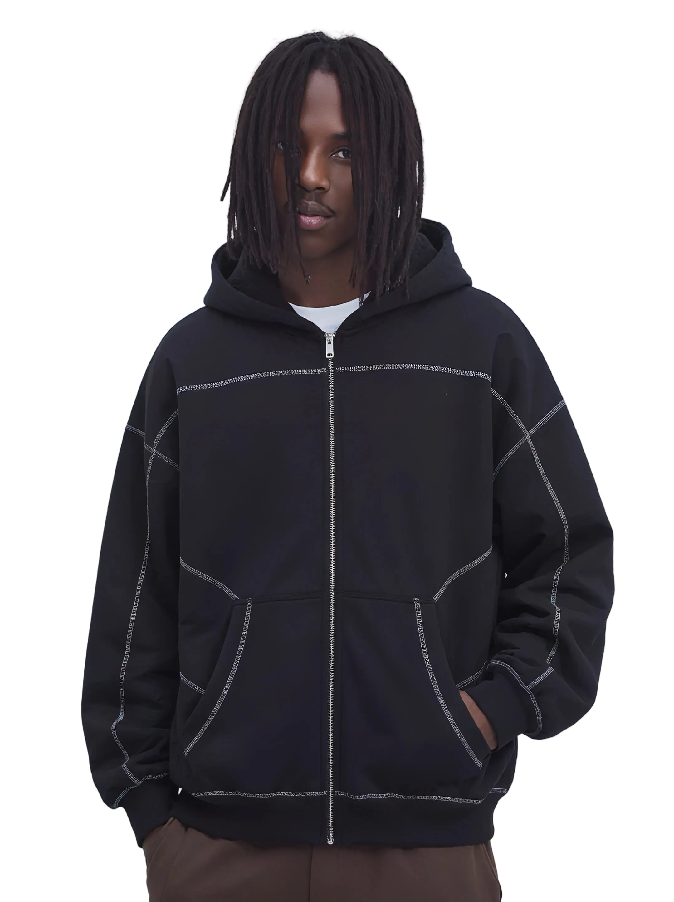 CONTRAST STITCHED ZIP-UP®