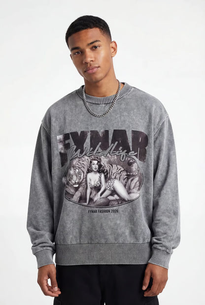 WILDLIFE ACID WASHED SWEATER®