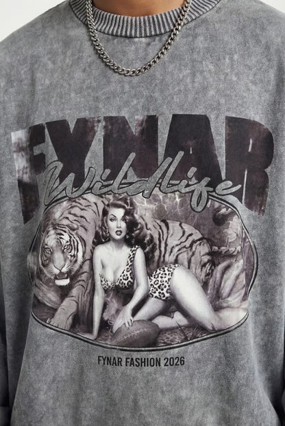 WILDLIFE ACID WASHED SWEATER®