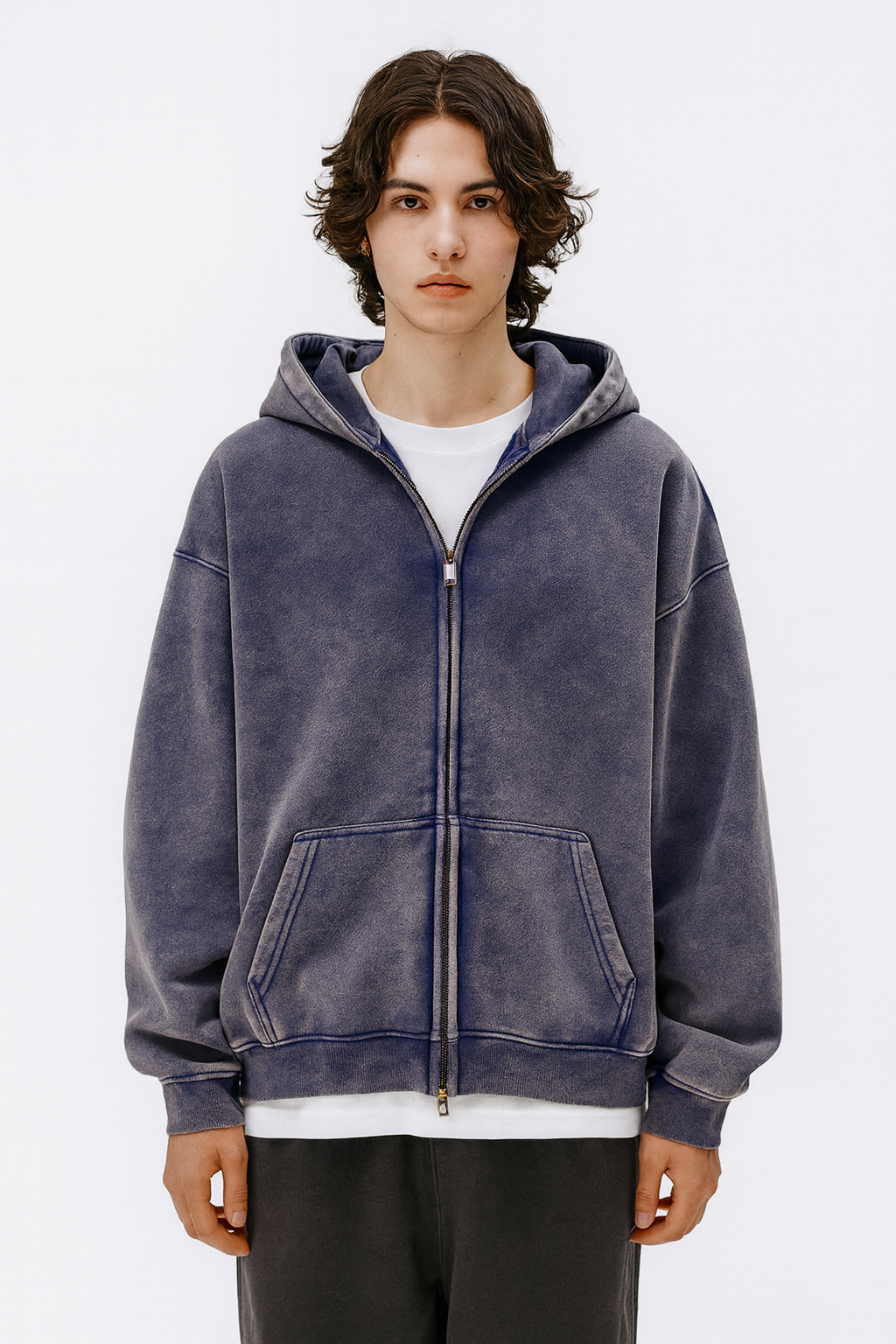 FLEECE ZIP-UP® [NAVY BLUE]