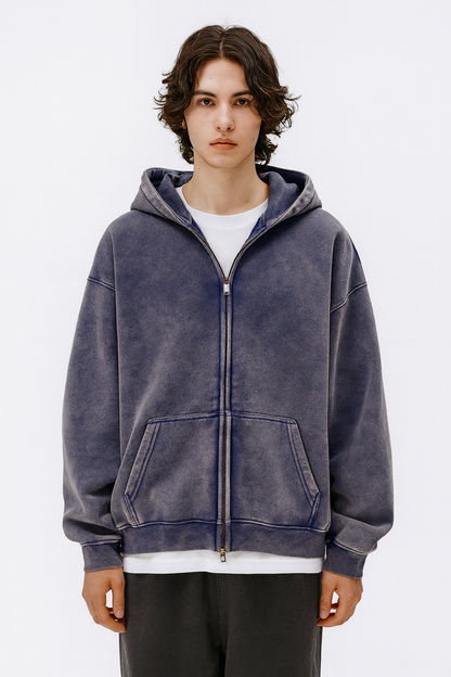 FLEECE ZIP-UP® [NAVY BLUE]