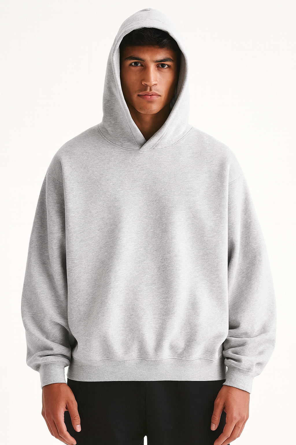 SIMPLE SOFT COTTON HOODIE® [SILVER]