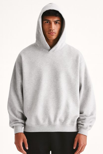 SIMPLE SOFT COTTON HOODIE® [SILVER]