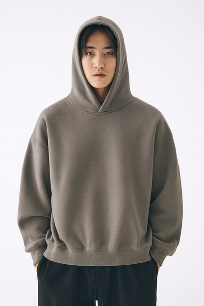 SIMPLE SOFT COTTON HOODIE® [DARK GREY]