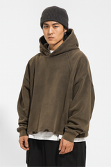 VINTAGE WASHED FRAYED-HEM HOODIE®