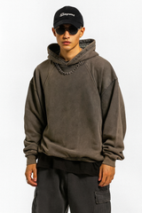 VINTAGE WASHED FRAYED-HEM HOODIE®