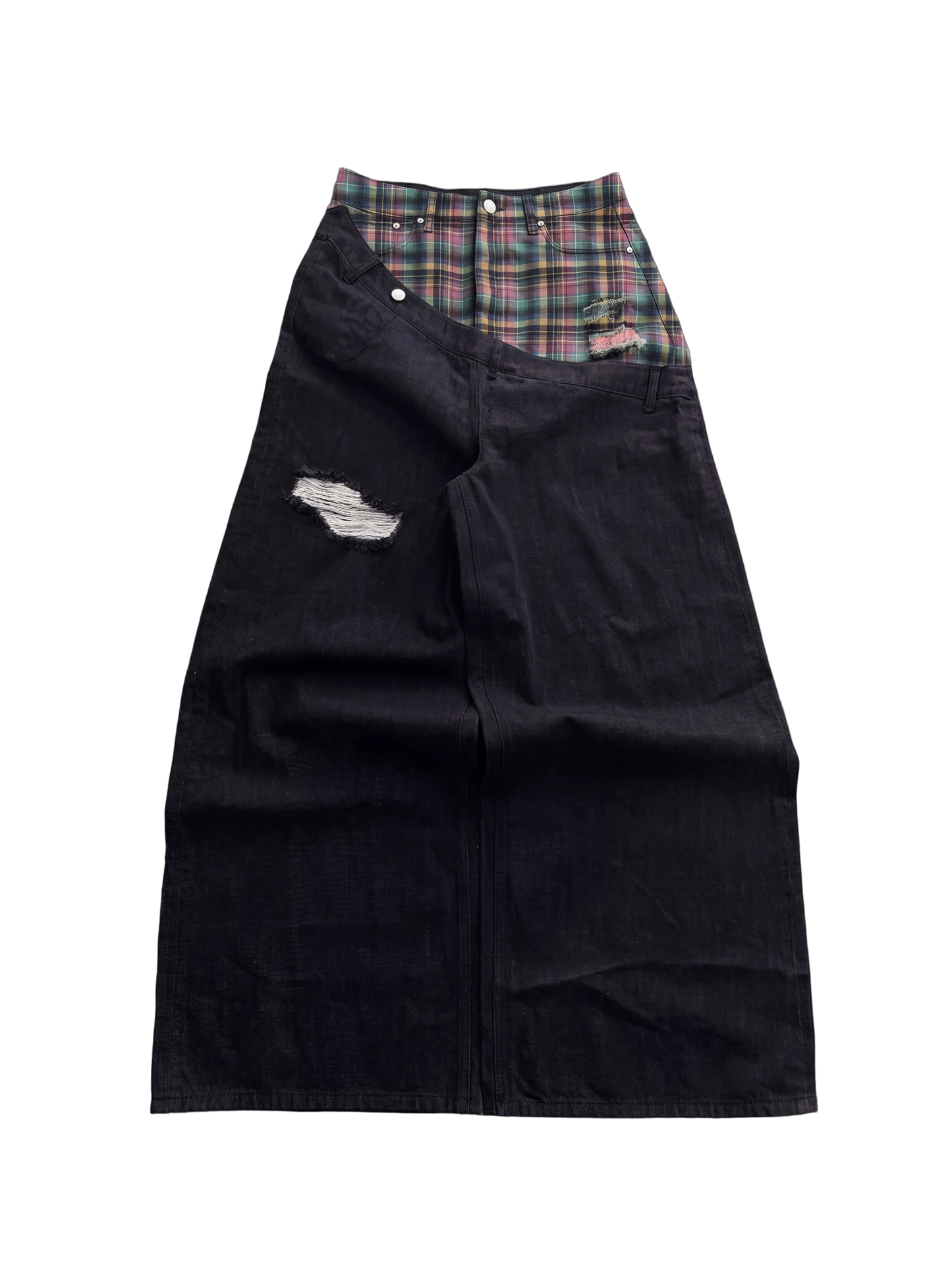 SLANTED PATCHWORK JEANS