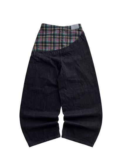 SLANTED PATCHWORK JEANS