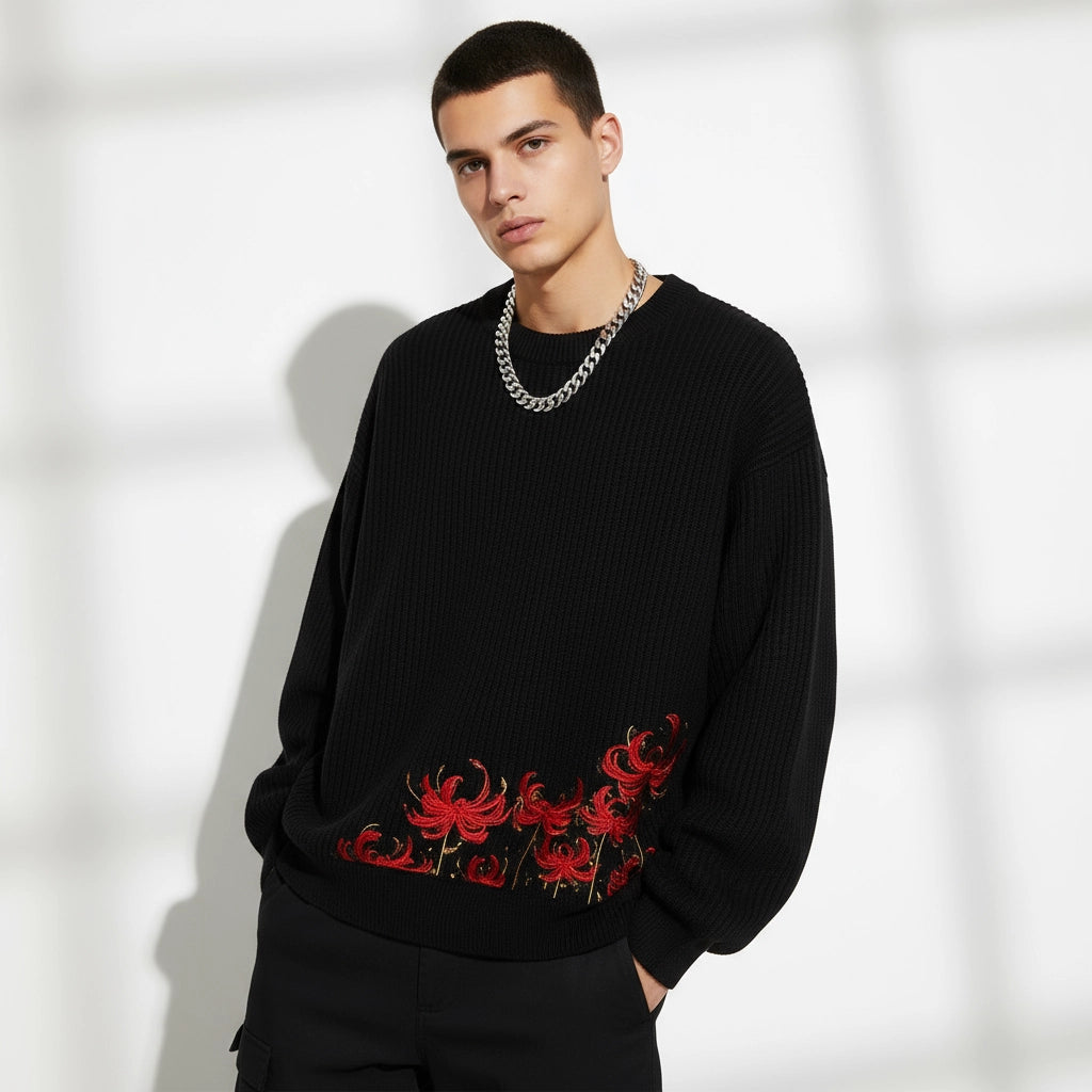 SPIDER LILY EMBROIDERY SWEATER®