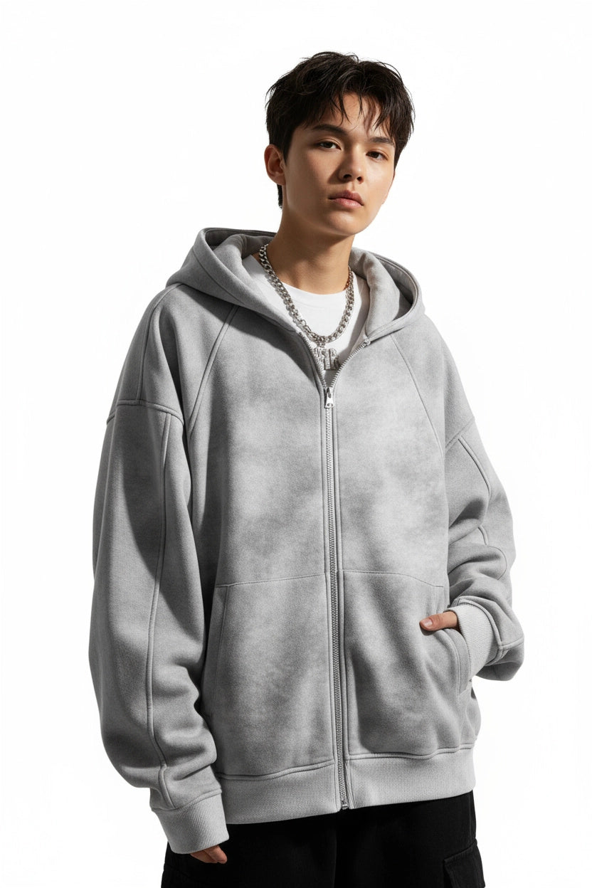 WASHED BOXY ZIP-UP®
