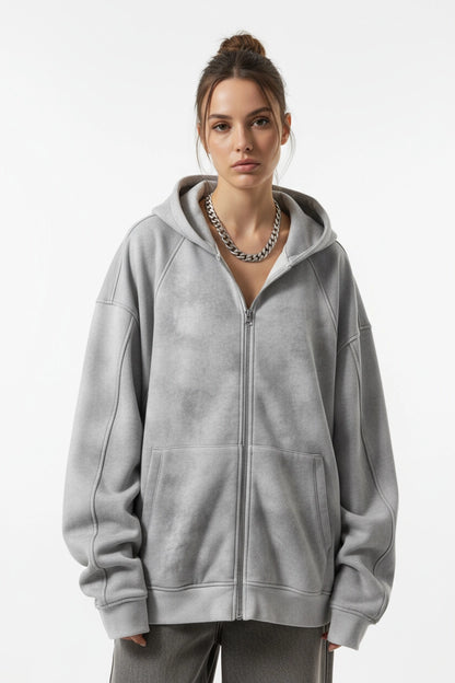 WASHED BOXY ZIP-UP®