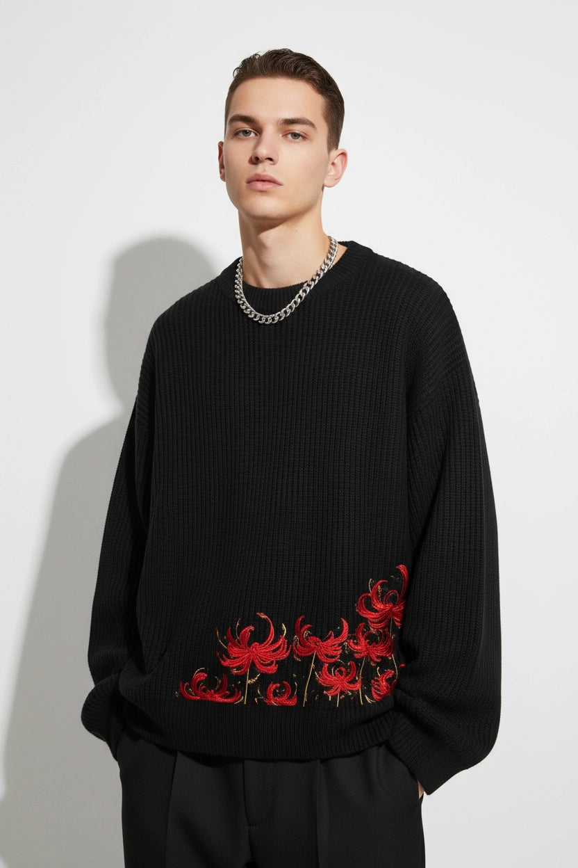 SPIDER LILY EMBROIDERY SWEATER®