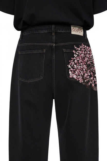 PLUM BLOSSOM EMBROIDERY DENIM®