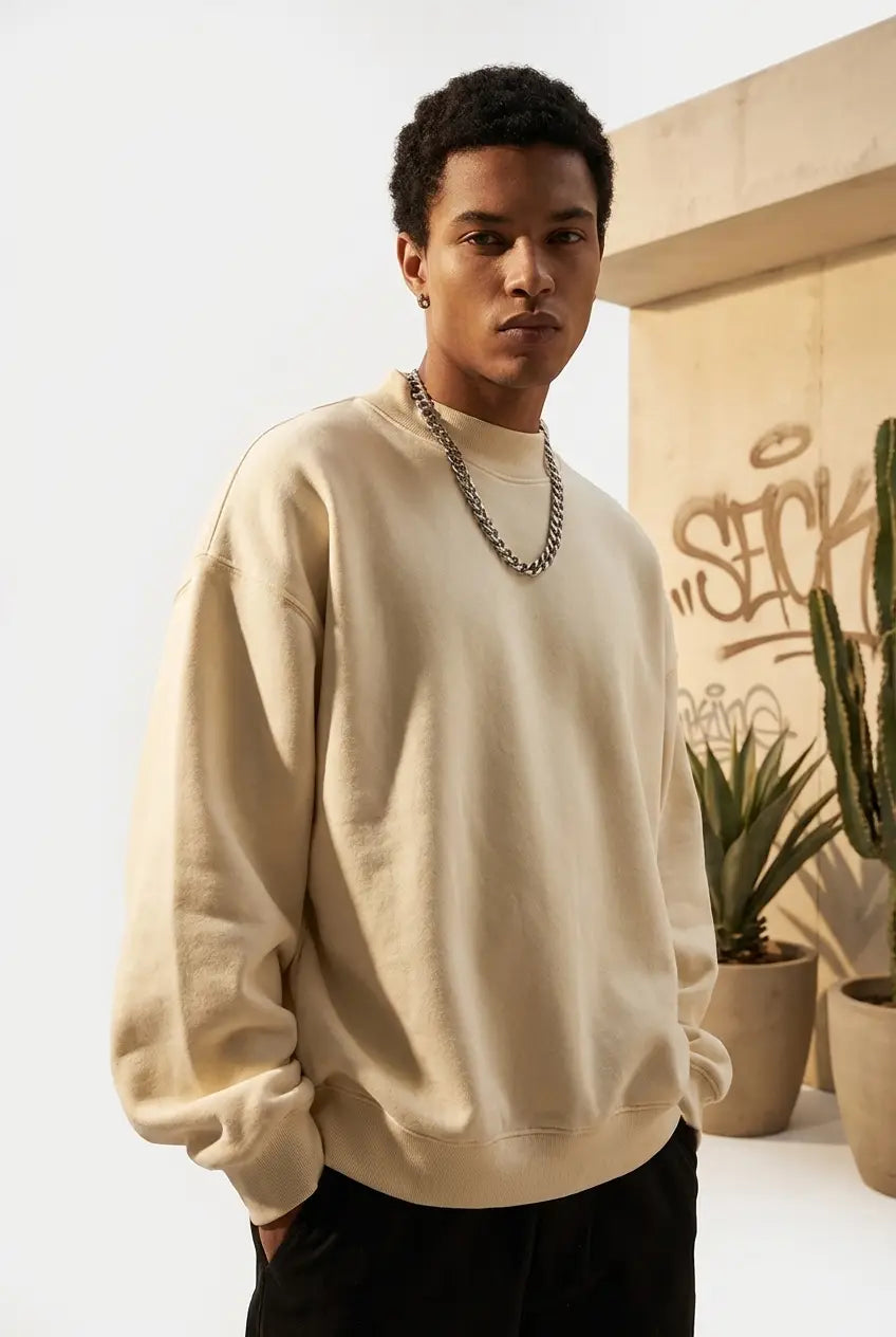 FLEECE MOCK-NECK SWEATSHIRT®