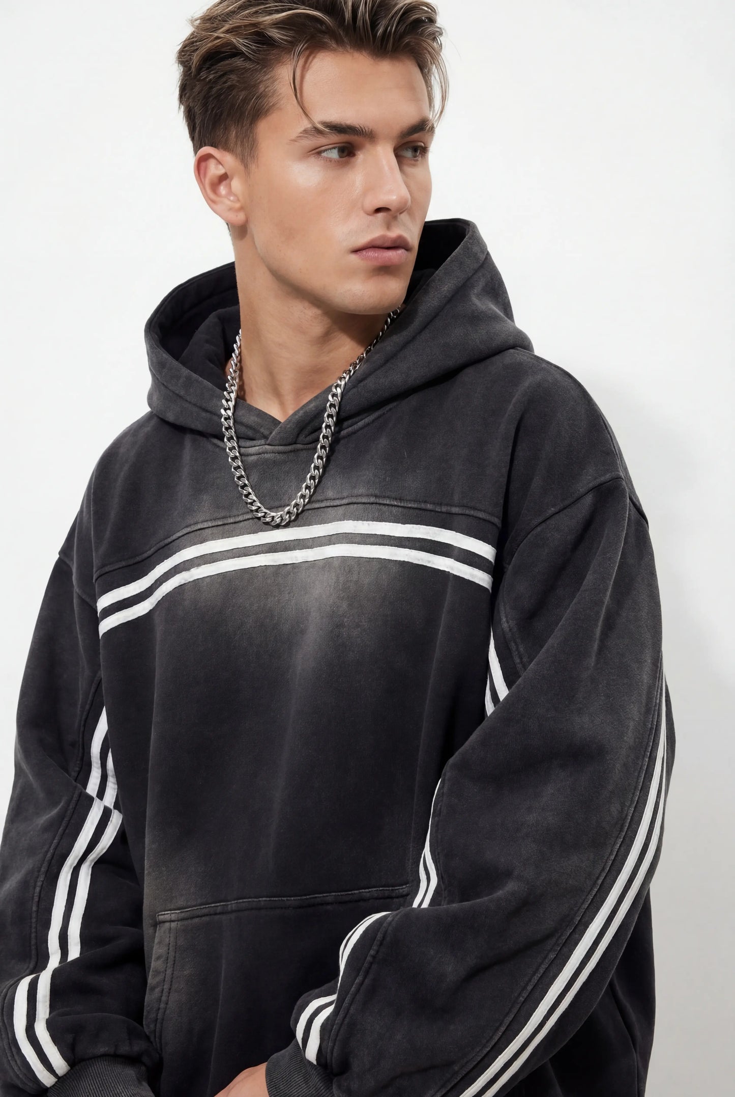 SUN FADE CONTRAST TAPE FLEECE HOODIE®