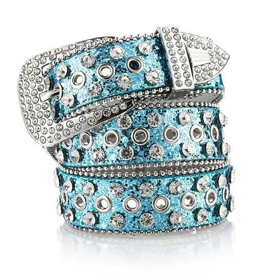 BLUE RHINESTONE BELT®