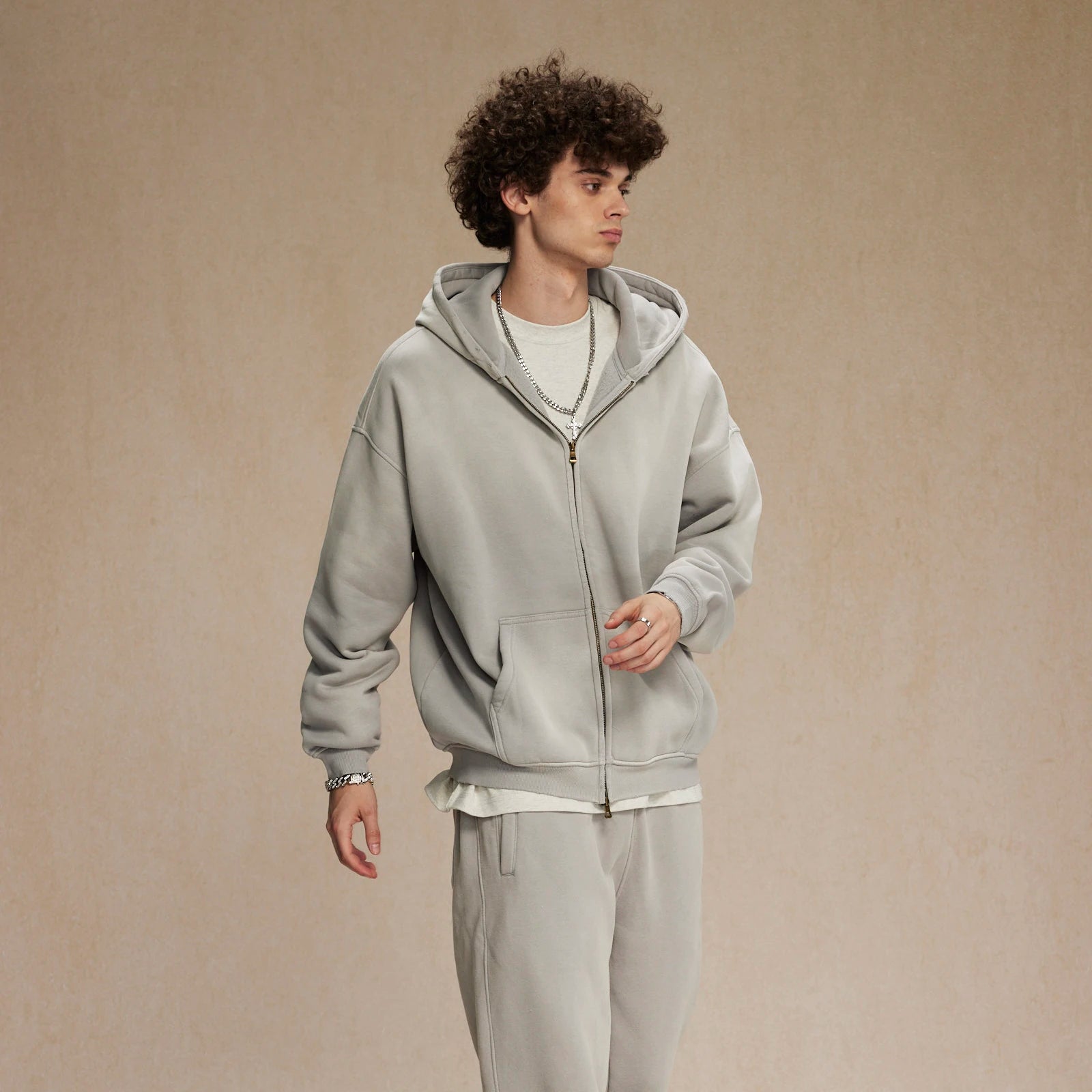 FLEECE ZIP-UP® [GREY]