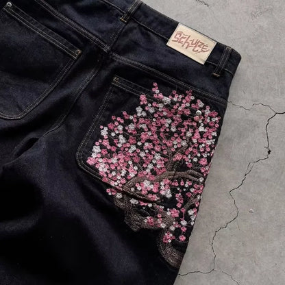 PLUM BLOSSOM EMBROIDERY DENIM®