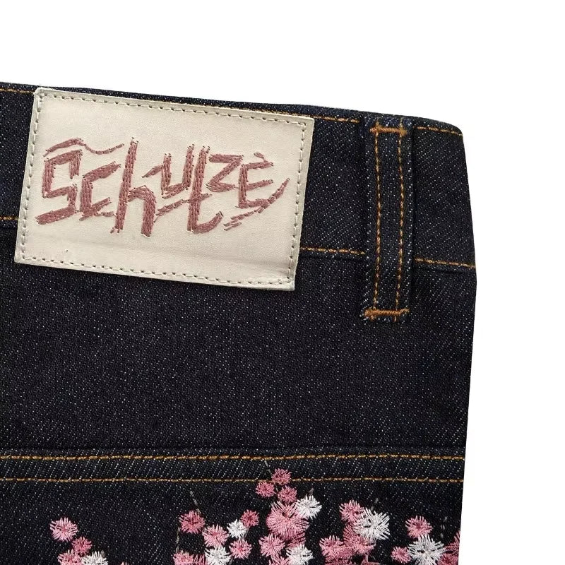 PLUM BLOSSOM EMBROIDERY DENIM®
