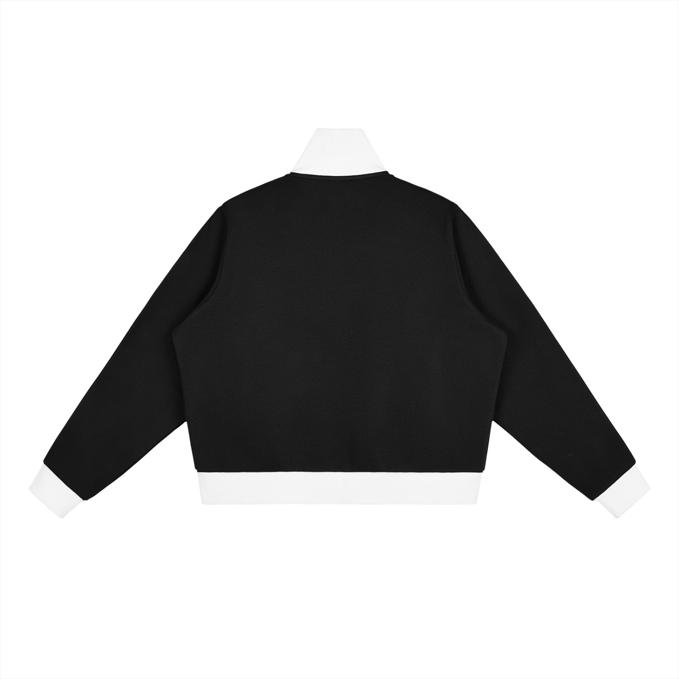 CONTRAST SIDE STRIPE FLEECE CROPPED TRACK JACKET®