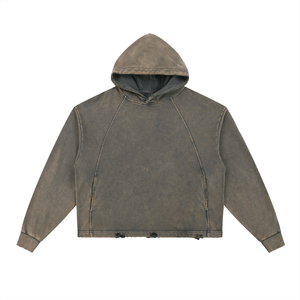 VINTAGE WASHED FRAYED-HEM HOODIE®