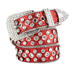 RED RHINESTONE BELT®