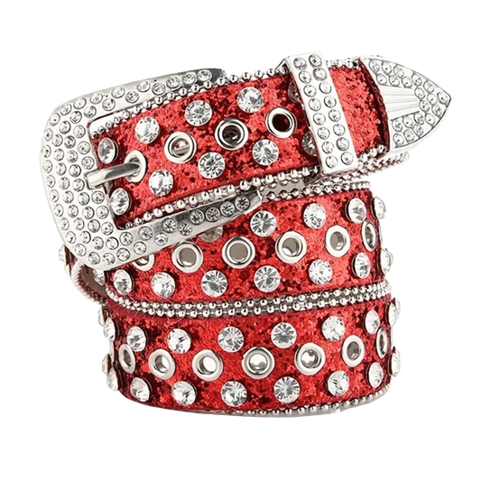 RED RHINESTONE BELT®