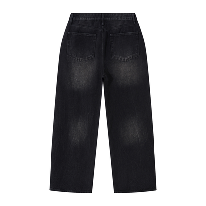 Men's Vintage Wash Wide Leg Jeans